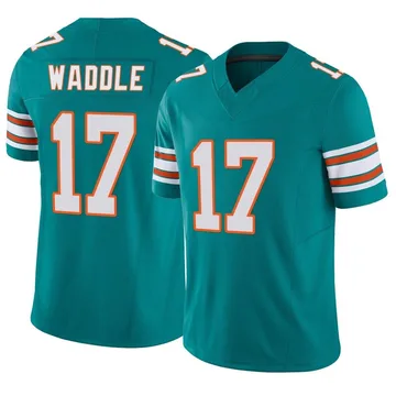 Men's Miami Dolphins Jaylen Waddle Aqua Alternate Vapor F.U.S.E. Jersey - Limited