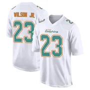 Men's Nike Miami Dolphins Jeff Wilson Jr. White Fashion Jersey - Game