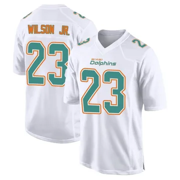 Men's Miami Dolphins Jeff Wilson Jr. White Fashion Jersey - Game