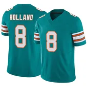 Men's Nike Miami Dolphins Jevon Holland Aqua Alternate Vapor F.U.S.E. Jersey - Limited