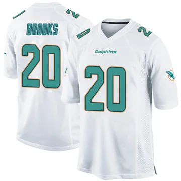 Men's Nike Miami Dolphins Jordyn Brooks White Jersey - Game