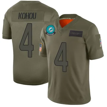 Men's Nike Miami Dolphins Kader Kohou Camo 2019 Salute to Service Jersey - Limited