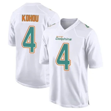 Men's Miami Dolphins Kader Kohou White Fashion Jersey - Game