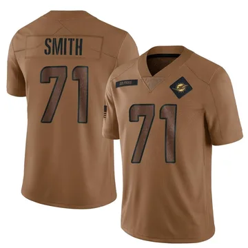 Men's Nike Miami Dolphins Kion Smith Brown 2023 Salute To Service Jersey - Limited