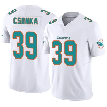 Men's Nike Miami Dolphins Larry Csonka White Vapor F.U.S.E. Jersey - Limited