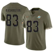 Men's Nike Miami Dolphins Malik Washington Olive 2022 Salute To Service Jersey - Limited