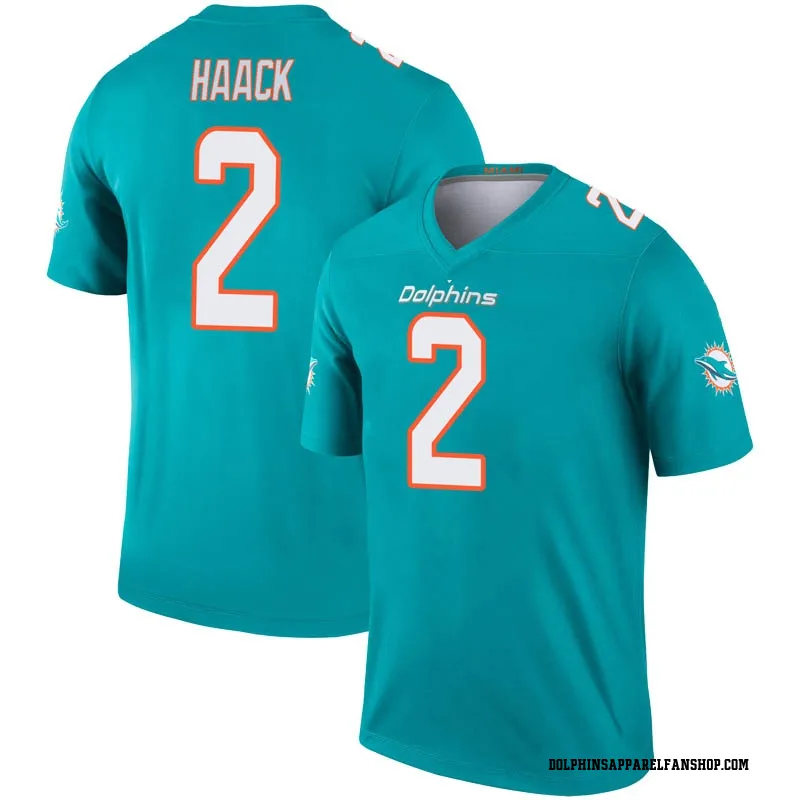 Men's Nike Miami Dolphins Matt Haack Aqua Jersey - Legend