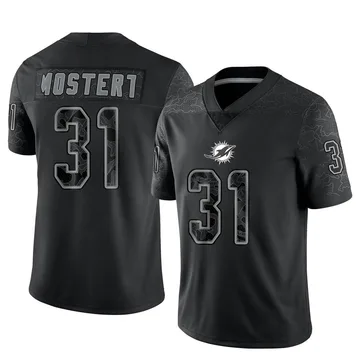 Men's Miami Dolphins Raheem Mostert Black Reflective Jersey - Limited