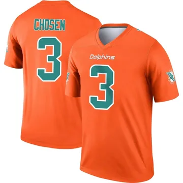 Men's Nike Miami Dolphins Robbie Chosen Orange Inverted Jersey - Legend