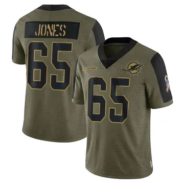 Men's Miami Dolphins Robert Jones Olive 2021 Salute To Service Jersey - Limited