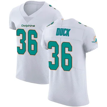 Men's Nike Miami Dolphins Storm Duck White Vapor Untouchable Jersey - Elite