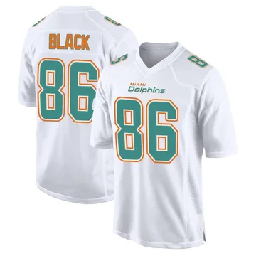 Men's Nike Miami Dolphins Tarik Black White Fashion Jersey - Game