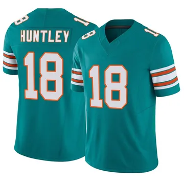 Men's Nike Miami Dolphins Tyler Huntley Aqua Alternate Vapor F.U.S.E. Jersey - Limited