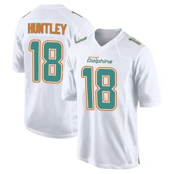 Men's Nike Miami Dolphins Tyler Huntley White Fashion Jersey - Game