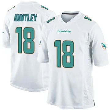 Men's Nike Miami Dolphins Tyler Huntley White Jersey - Game