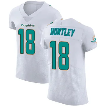 Men's Nike Miami Dolphins Tyler Huntley White Vapor Untouchable Jersey - Elite