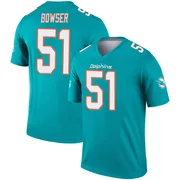 Men's Nike Miami Dolphins Tyus Bowser Aqua Jersey - Legend