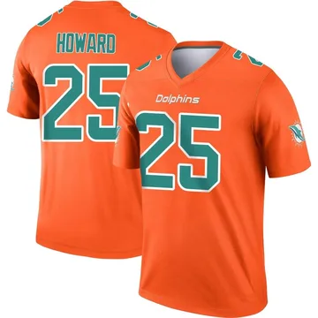 Men's Miami Dolphins Xavien Howard Orange Inverted Jersey - Legend