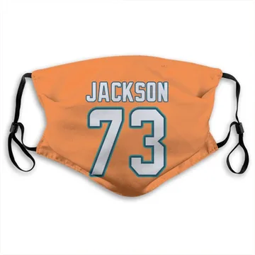 Miami Dolphins Austin Jackson Orange Jersey Name & Number Face Mask