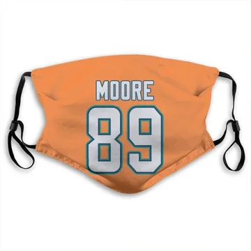 Miami Dolphins Nat Moore Orange Jersey Name & Number Face Mask