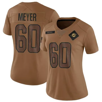 Women's Nike Miami Dolphins Andrew Meyer Brown 2023 Salute To Service Jersey - Limited