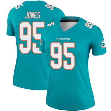 Women's Nike Miami Dolphins Benito Jones Aqua Jersey - Legend