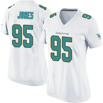 Women's Nike Miami Dolphins Benito Jones White Jersey - Game