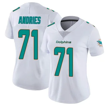 Women's Nike Miami Dolphins Blaise Andries White limited Vapor Untouchable Jersey