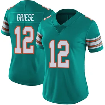 Women's Nike Miami Dolphins Bob Griese Aqua Alternate Vapor Untouchable Jersey - Limited