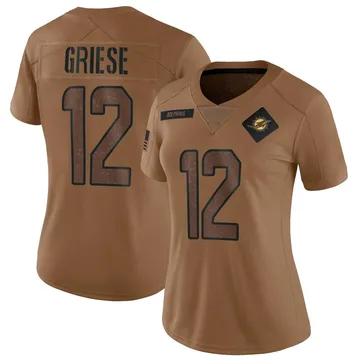 Women's Nike Miami Dolphins Bob Griese Brown 2023 Salute To Service Jersey - Limited