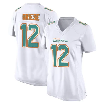 Women's Nike Miami Dolphins Bob Griese White Fashion Jersey - Game