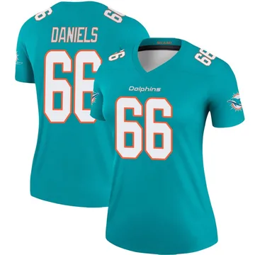 Women's Nike Miami Dolphins Braeden Daniels Aqua Jersey - Legend