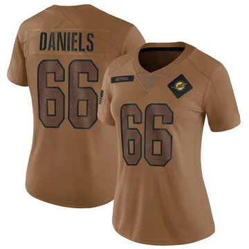 Women's Nike Miami Dolphins Braeden Daniels Brown 2023 Salute To Service Jersey - Limited