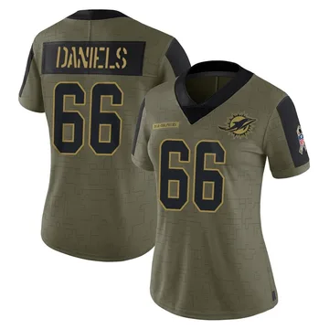 Women's Nike Miami Dolphins Braeden Daniels Olive 2021 Salute To Service Jersey - Limited