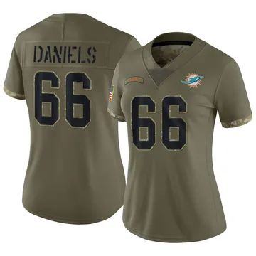 Women's Nike Miami Dolphins Braeden Daniels Olive 2022 Salute To Service Jersey - Limited