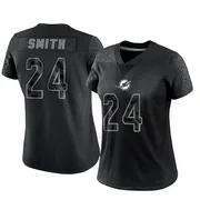 Women's Nike Miami Dolphins Cam Smith Black Reflective Jersey - Limited