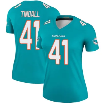 Women's Nike Miami Dolphins Channing Tindall Aqua Jersey - Legend