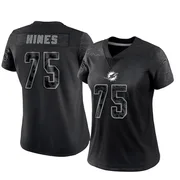 Women's Nike Miami Dolphins Chasen Hines Black Reflective Jersey - Limited