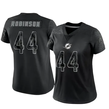 Women's Nike Miami Dolphins Chop Robinson Black Reflective Jersey - Limited