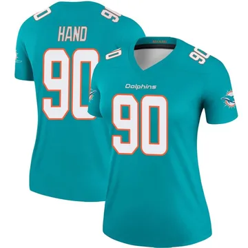 Women's Nike Miami Dolphins Da'Shawn Hand Aqua Jersey - Legend