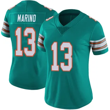 Women's Nike Miami Dolphins Dan Marino Aqua Alternate Vapor Untouchable Jersey - Limited