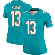 Women's Nike Miami Dolphins Dan Marino Aqua Jersey - Legend