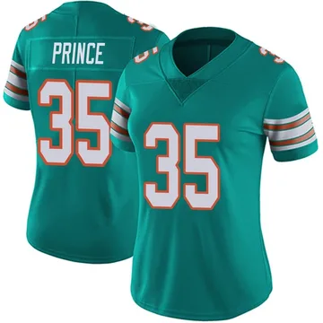 Women's Nike Miami Dolphins Deneric Prince Aqua Alternate Vapor Untouchable Jersey - Limited