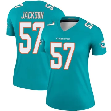 Women's Nike Miami Dolphins Dequan Jackson Aqua Jersey - Legend