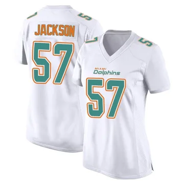 Women's Nike Miami Dolphins Dequan Jackson White Fashion Jersey - Game