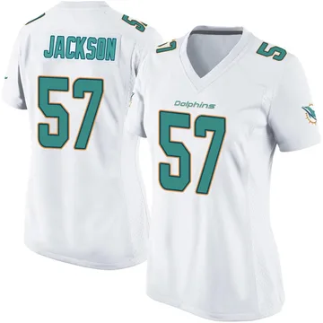 Women's Nike Miami Dolphins Dequan Jackson White Jersey - Game