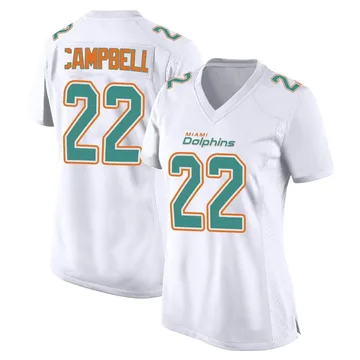 Women's Nike Miami Dolphins Elijah Campbell White Fashion Jersey - Game