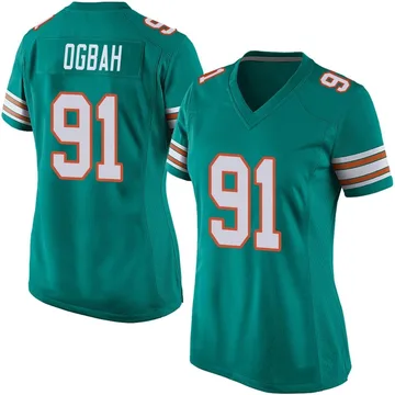 Women's Nike Miami Dolphins Emmanuel Ogbah Aqua Alternate Jersey - Game