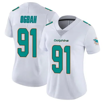 Women's Nike Miami Dolphins Emmanuel Ogbah White limited Vapor Untouchable Jersey