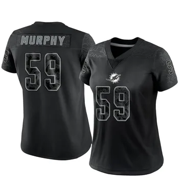 Women's Nike Miami Dolphins Grayson Murphy Black Reflective Jersey - Limited